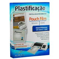 Plástico para Plastificação Pouch-Film 0,05 CGC 110x170 - 100 Folhas
