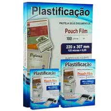 Kit Polaseal Plástico para Plastificação 300 unidades (100 CPF + 100 RG + 100 A4)