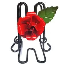 Porta Guardanapo Artesanal Em Ferro Decorativo Com Flor Promoção