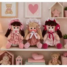 Boneca de pano Laurinha - Roupa Removível