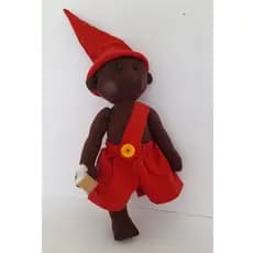 Boneco Saci Pererê Estruturado,  Articulado Mede 38 Cm - Roupa removível