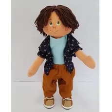KIT COM 2 BONECOS: 1 LEO, 1 JULLY Estruturado/Articulado medindo 40 cm - Fica  em Pé - Roupa Removível