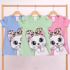 Vestido Bebê Menina Algodão Verão | Tamanhos P M G | Vestidinho Infantil com Babado
