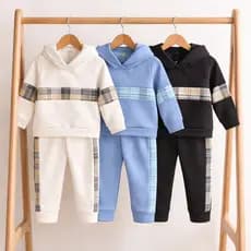 Conjunto Quentinho E Peluciado De Inverno Bebê Menino | Casaco Com Capuz e Calça Estiloso | P ao 3
