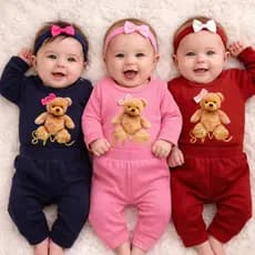 Conjunto Body E Calça Para Bebê Menina De Inverno Em Soft Plush Peluciado Quentinho | P M G