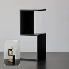 Kit 2 Mesa de Cabeceira S Z Para Quarto Sala Escritório Criado Mudo Nicho Decoração Branco Preto