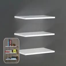 Kit 3 Prateleiras 40x20 Suporte Invisivel Flutuante Para Sala Quarto Decoração Organizadora de Livro