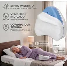 Travesseiro Almofada De Postura Para Pernas Pés Joelhos Ortopédico