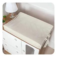 Trocador Bebê Anatômico Pérola Palha Luxo Impermeável Para Cômoda Com Espuma Confortável