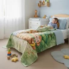 Manta Cobertor Juvenil Microfibra Antialérgica Macia Estampa Safari Quentinha Inverno Conforto Top+