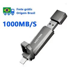 Pen Drive 256gb Ultrarrápido Ssd Dual Usb-c 3.2 1000 Mb/s Metal Original