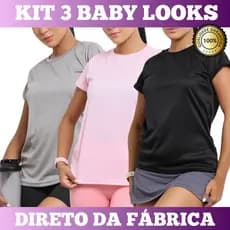 Kit 3 Camisetas Dry Fit Feminina - Casual - Treino - Academia - Esportes - Exercícios - Corrida
