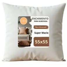 REFIL ENCHIMENTO DE ALMOFADA QUADRADA TAMANHO 55X55CM PARA CAPAS 50X50CM