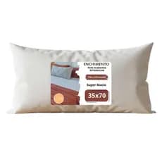 Refil Enchimento para Almofada Retangular Baguete 35x70 cm Fibra Siliconada Ideal para Capas 30x65 cm
