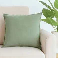 CAPA DE ALMOFADA QUADRADA TECIDO BOUCLE COR VERDE CLARO 45X45CM