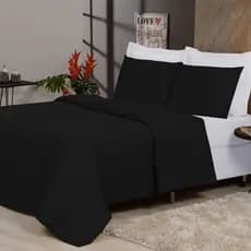 Capa Duvet 400 Fios Com Ziper Protetor De Edredom Versátil Em Diversas Cores