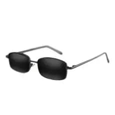Óculos Sol Quadrado Retro Retan Vintage Fino Fininho Preto
