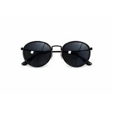 Óculos de sol unissex feminino masculino redondo preto round metal tendência 2026 moda estilo proteção UV