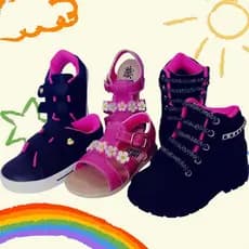 Kit 3 Pares Bota Tênis e Sandália Infantil Menina Confortável Antiderrapante