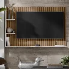 Painel Para Tv de até 50 Polegadas 135x90cm com 3 Prateleiras para Sala