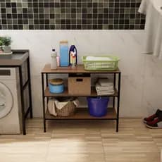 Aparador Buffet Multiuso 80x76,5cm com Tres Prateliras Moderno Industrial