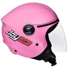 Capacete Para Moto Aberto Masculino Feminino Com Viseira Joy23 Open Face Taurus Rosa