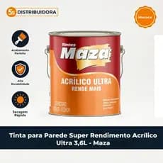 Tinta para Parede Super Rendimento Acrílico Ultra  3,6L - Maza