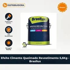 Efeito Cimento Queimado Revestimento 5,5Kg - Brasilux