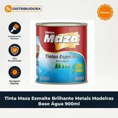 Tinta Maza Esmalte Brilhante Metais Madeiras Base Água 900ml