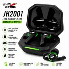 Fone Bluetooth TWS Chilli Beans JH2001 Esportivo Gamer USB-C