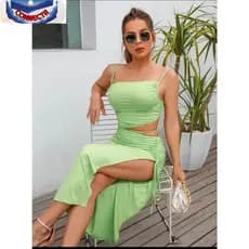 Vestido Feminino Alça Espaguete Strap Bodycon Moda Tendência