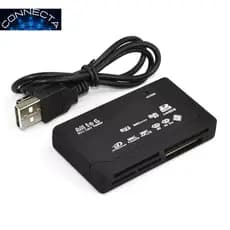 Adaptador Multi Leitor de Cartões USB 2.0 Plug & Play 6 em 1 para Notebook, PC, Câmeras Digitais e Celulares