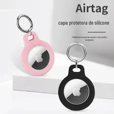 Kit 2 Unidades Capinha Protetora Silicone Macia para Air Tag, Anti Queda, Anti Perda, Resistente a água, Apple