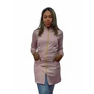 Jaleco Feminino Oxford Zíper