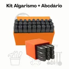 Kit Jogo Marcador Punção Alfanumérico 2mm ao 10mm Letra Número Alta Qualidade Abcdário e Numérico