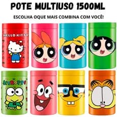 Pote Multiuso 1500ml Bandeirante Face Qualidade Plástico Resistente Ótimo p/ Armazenamento em Geral