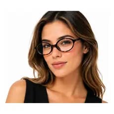Armação Óculos Oval Tartaruga Unissex Leve Estilo Retrô