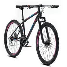 Bicicleta Bike Mtb Aro 29 Aço Susp (AT) Avance 21v Freio Disco Quadro 17 - Rosa / Azul