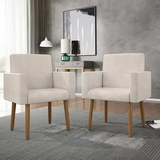 2 Poltronas Cadeiras para Escritório – Balaqui Decor