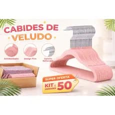 Kit 50 Cabide Infantil Veludo Slim Antideslizante Ultra Fino Organizador Quarto Closet