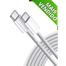 Cabo Carga Rápida 60W USB-C iPhone 15 iPad e Macbook Nylon