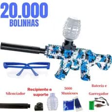 Arminha De Bolinha De Gel Metralhadora + 20.000 Bolinhas