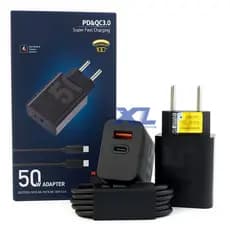 Carregar Rápido 50w Tipo C e USB Fonte Tipo C Carregador