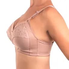 Sutiã Reforçado Sem Bojo e Sem Aro Plus Size Bege Regulagem