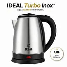 Chaleira Elétrica IDEAL Turbo Inox 1,8L 1000W 127V Inox Base 360° Desligamento Automático