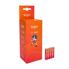 Tubo Pilha Zinco Aaa Elgin R03P 1,5v Alta durabilidade 40 Unidades Kit