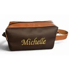 Nécessaire Box Luxo em Couro Sintético Premium  Personalizada com Nome Presente Premium produto exclusivo