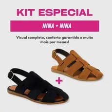 KIT 2 Sandálias Femininas Tratorada Confortável Fisherman Aranha Rasteira Pescador Nina