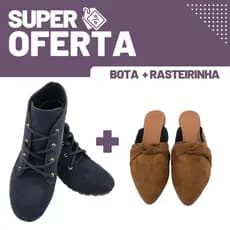 Kit Bota Feminina Cano Curto E Mule Social