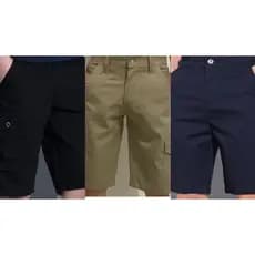 Kit 3  bermuda masculina Cargo brim